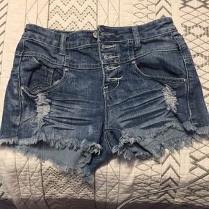high waisted shorts.